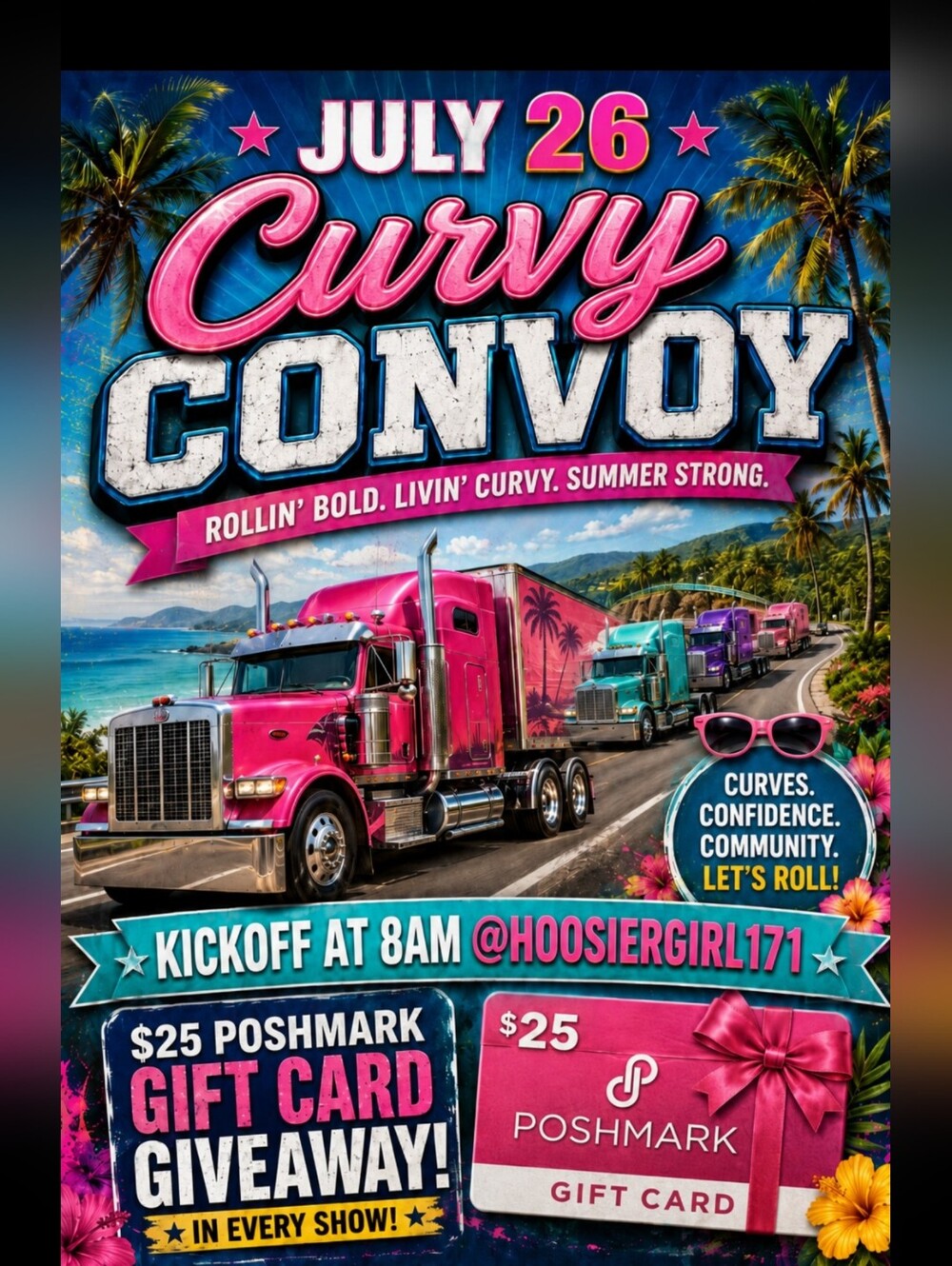 July 26 Curvy Convoy Kick Off At 8:00 am EDT